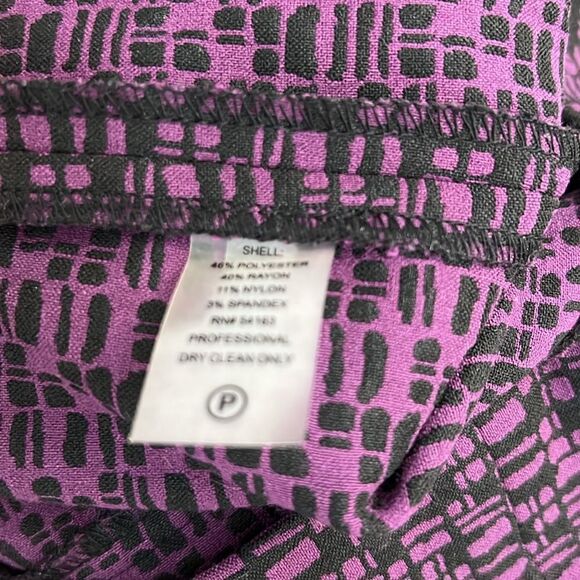 Calvin Klein Printed Sheath Dress, SZ 8 Scoop Neck Sleeveless Midi Gold Zipper - Picture 12 of 15